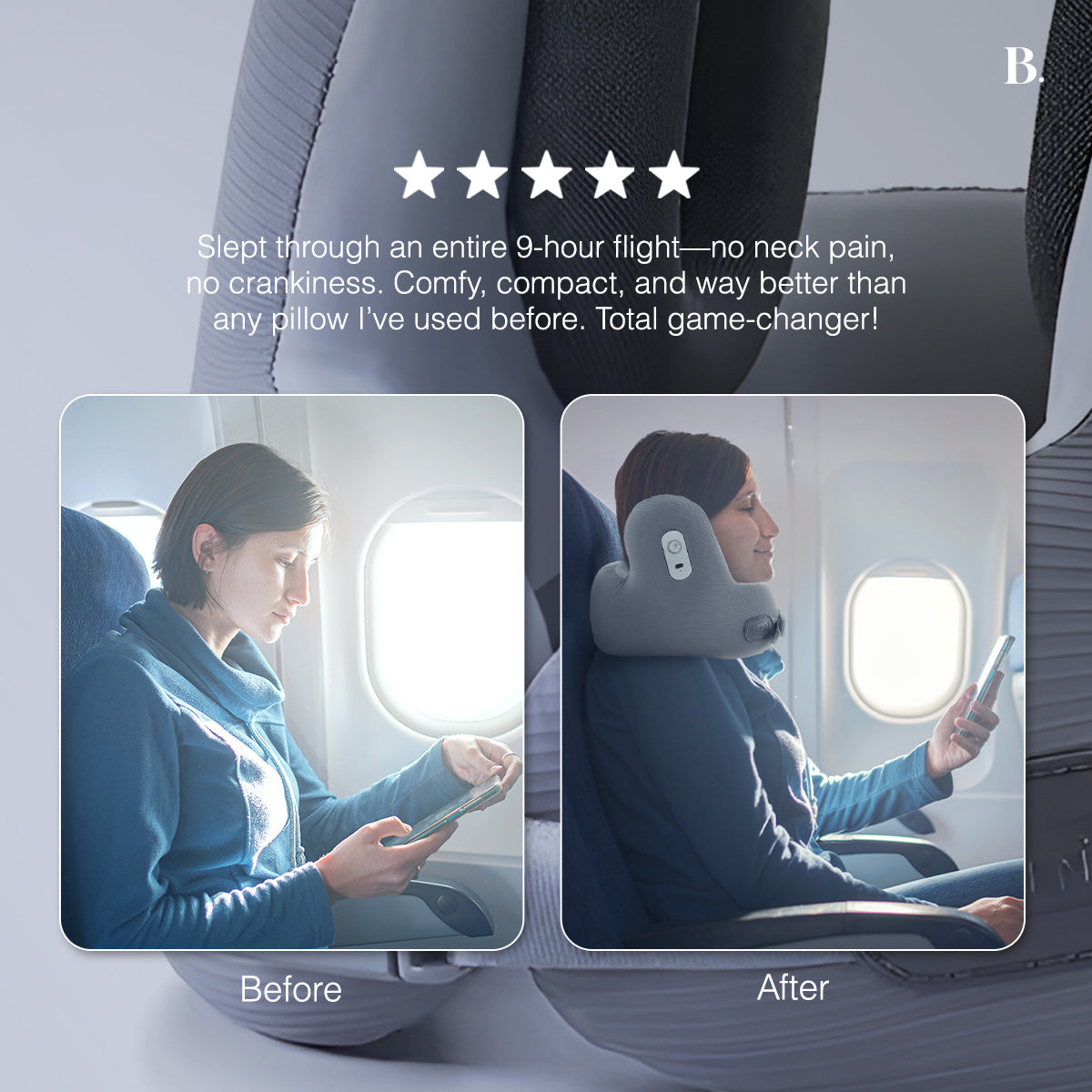 JetSnooze™ Noise-Cancelling Travel Pillow