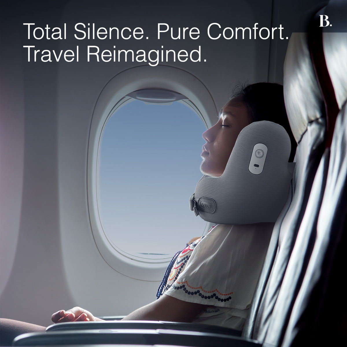 JetSnooze™ Noise-Cancelling Travel Pillow