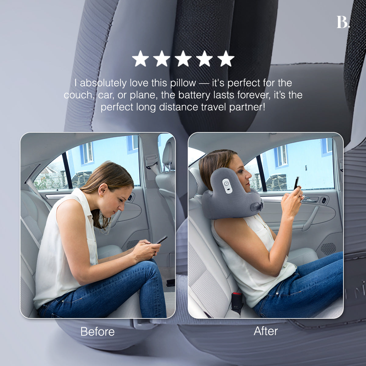 JetSnooze™ Noise-Cancelling Travel Pillow