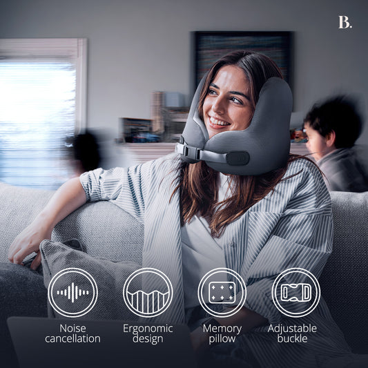 JetSnooze™ Noise-Cancelling Travel Pillow