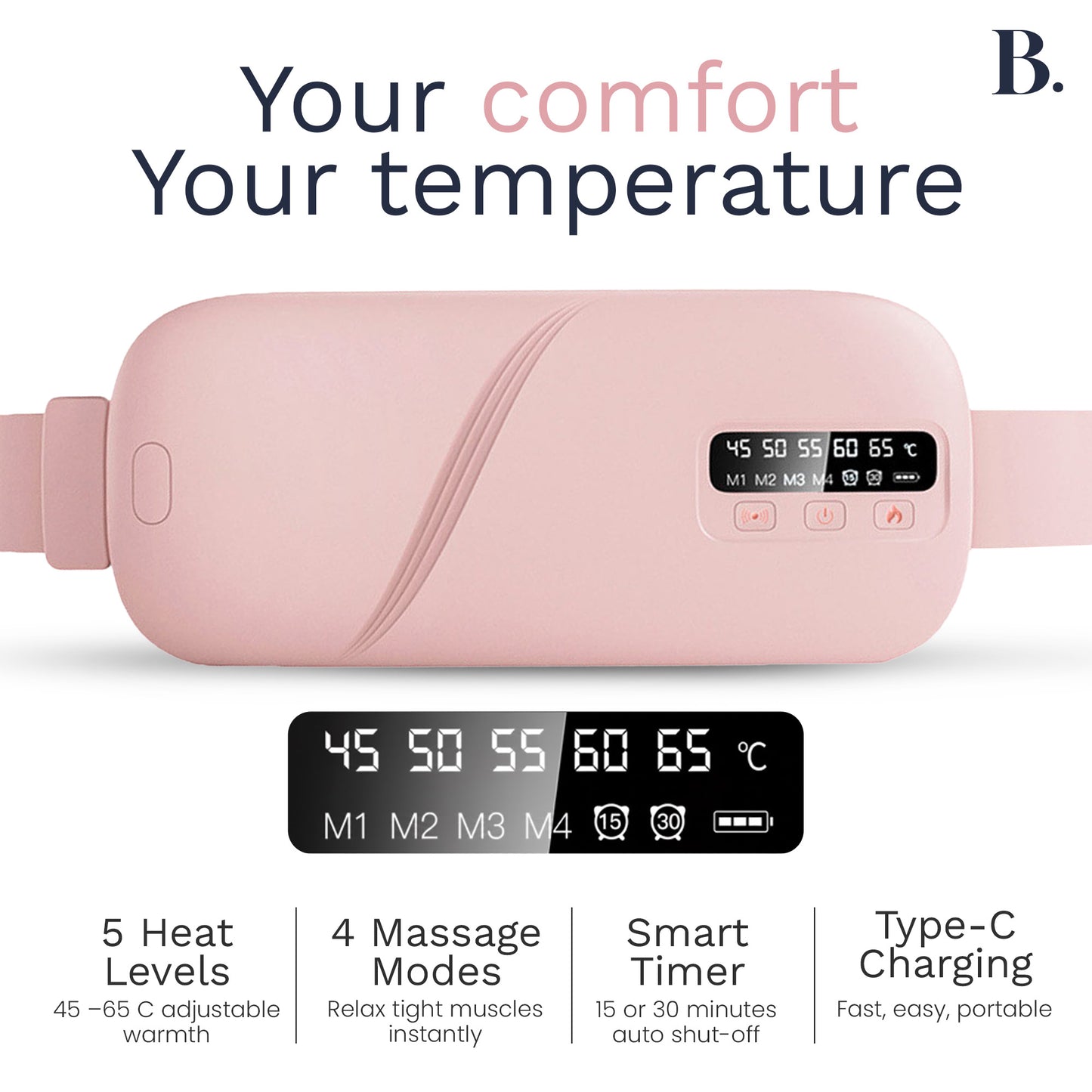 CrampRelief™ Heat & Massage Belt