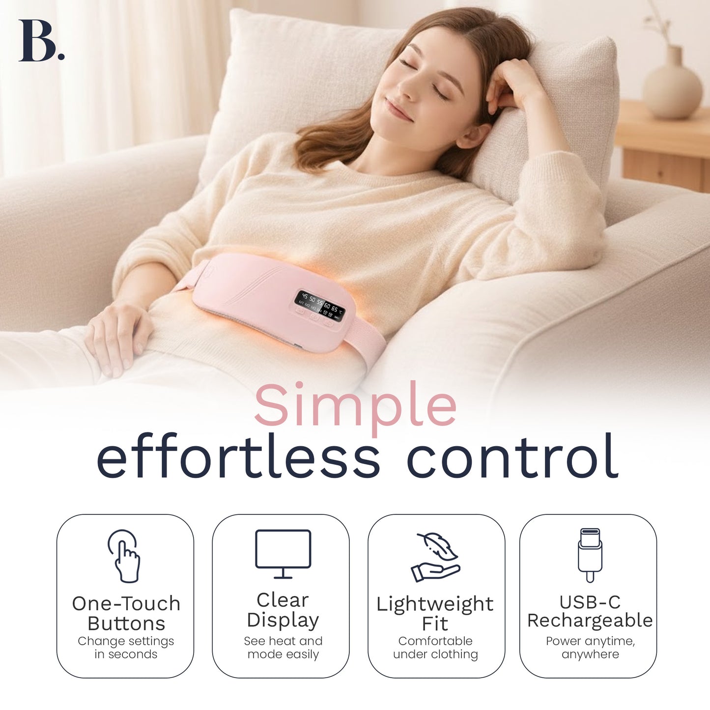 CrampRelief™ Heat & Massage Belt