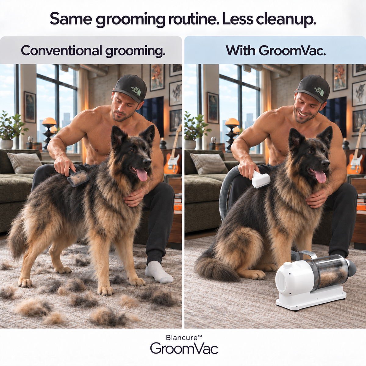 GroomVac: Groom, Trim & Vacuum Up the Fur Before It Hits Your Floor